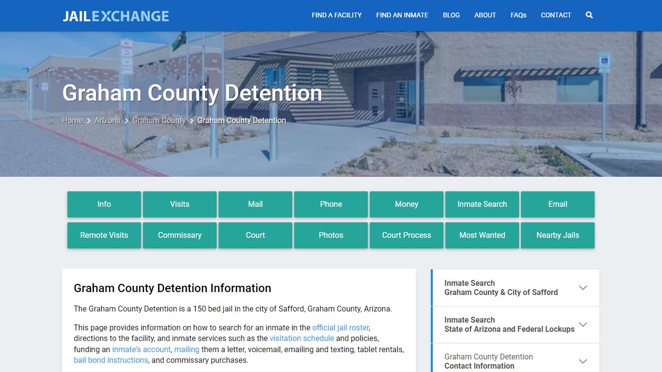 Graham County Detention, AZ Inmate Search, Information - Jail Exchange