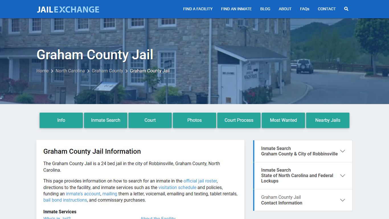 Graham County Jail, NC Inmate Search, Information